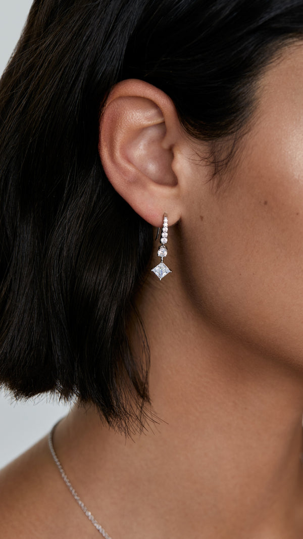 Thea Princess Earrings Sterling Silver
