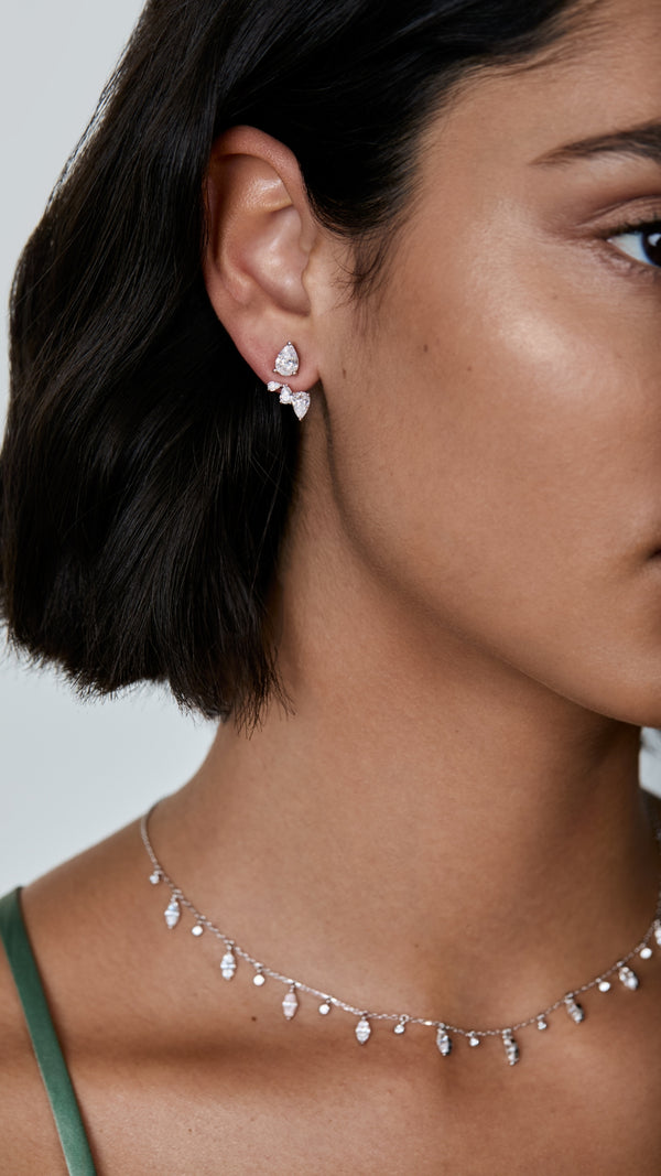 Navis Ear Jacket Earrings Sterling Silver