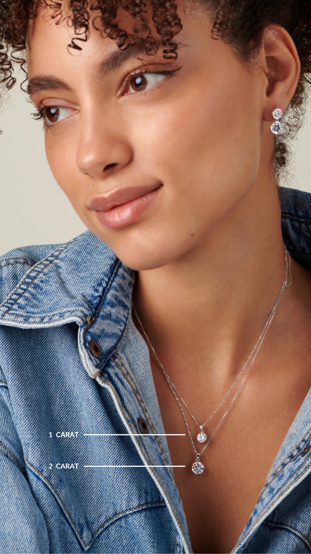 Hazel Pendant 9K White Gold