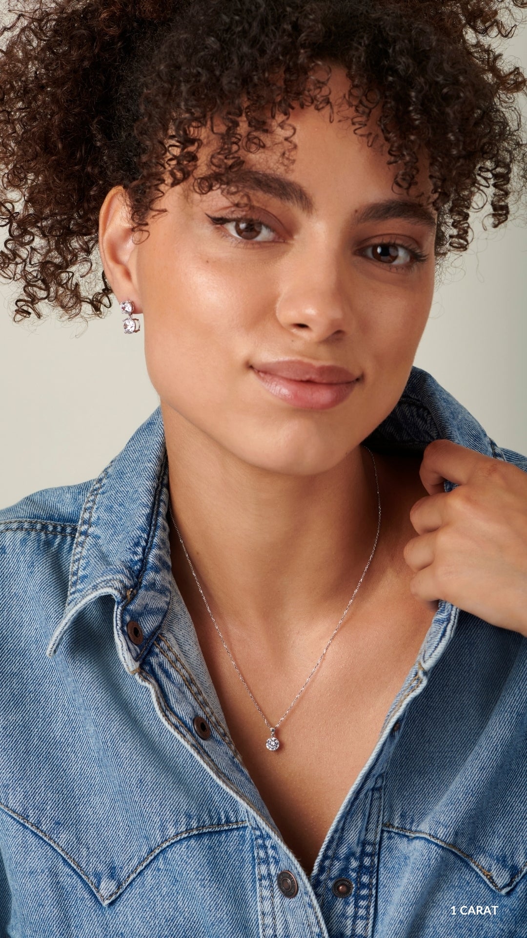 Hazel Pendant 9K White Gold