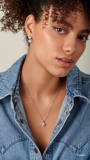 Hazel Pendant 9K White Gold