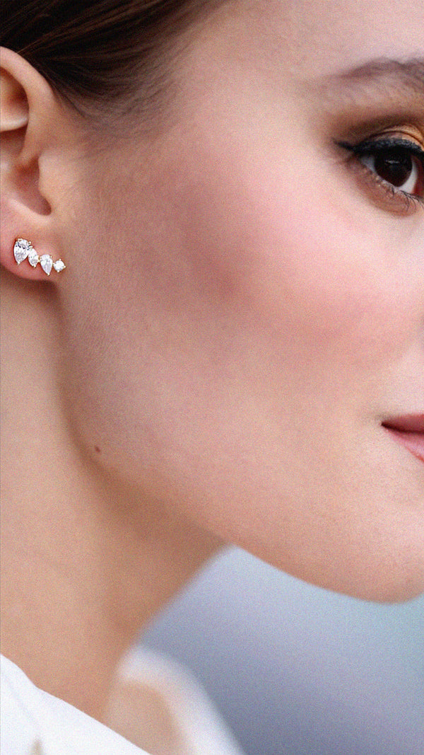 Abigail Stud Earrings Gold Vermeil