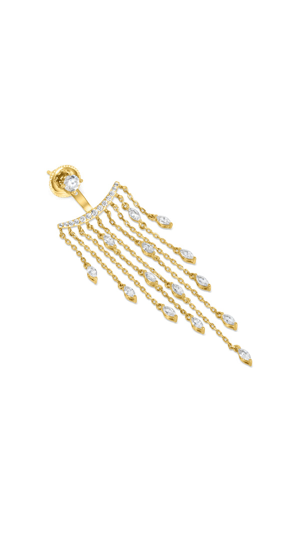A-Lister Ear Jacket Earrings Gold Vermeil