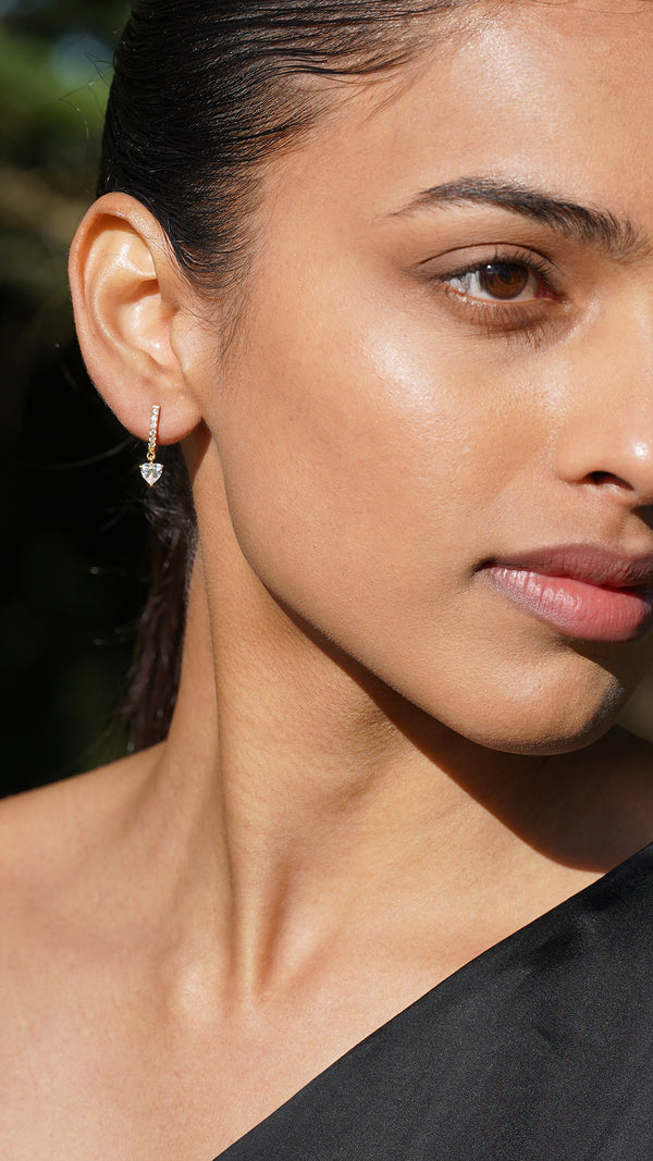 Amare Hoop Earrings Gold Vermeil