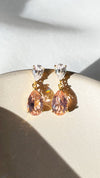 Arabella Morganite Earrings 18K Gold Vermeil