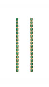 Cassidy Emerald Green Earrings Gold Vermeil