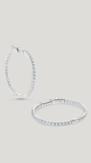 Amaia Medium Hoop Earrings Sterling Silver