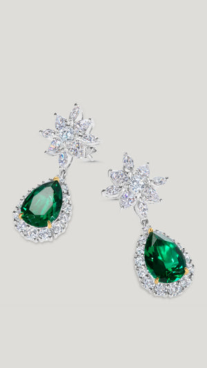 Camari Emerald Earrings Sterling Silver
