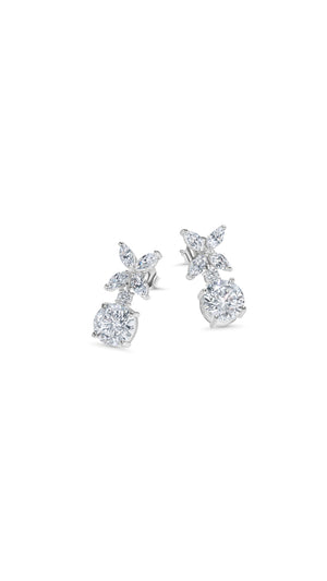 Jasmine Drop Earrings Sterling Silver