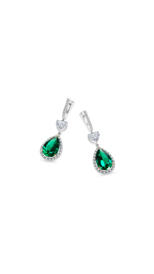 Ren Emerald Earrings Sterling Silver