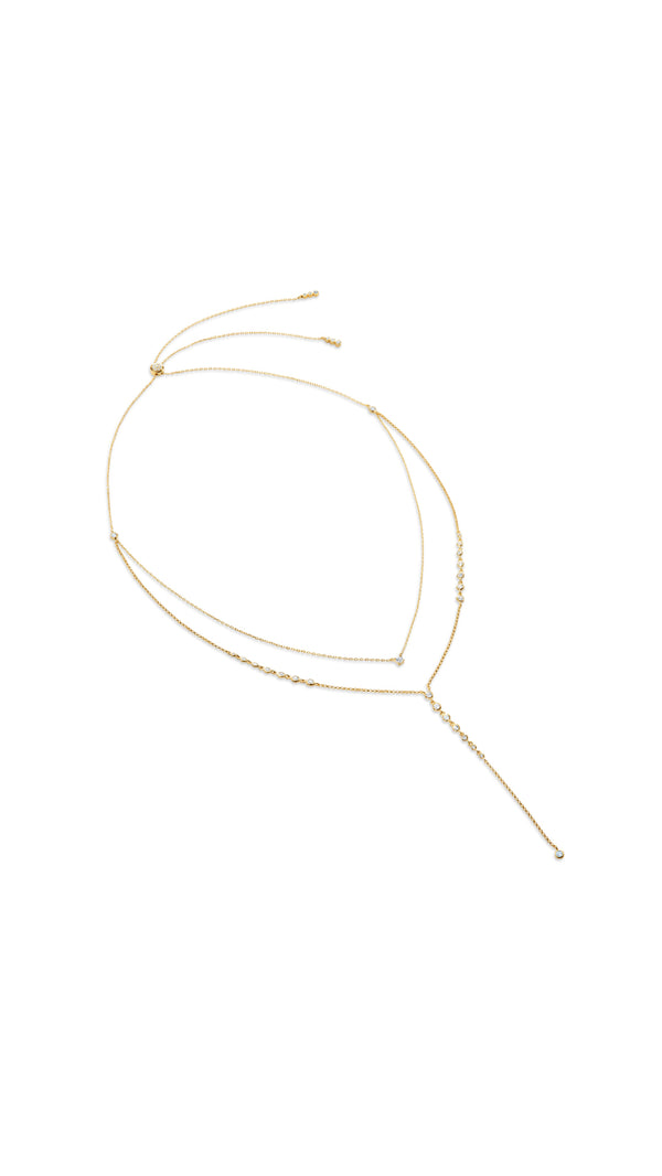Thiya layered adjustable gold vermeil necklace - CARAT* LONDON