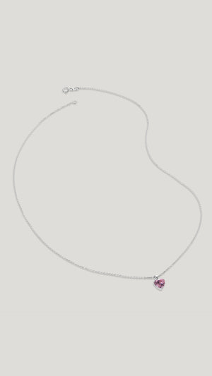Camden Pink Pendant 9K White Gold