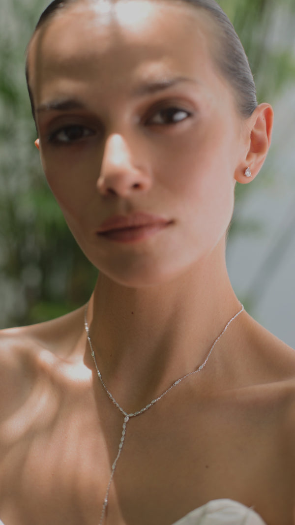 Calluna Necklace White Gold Plated