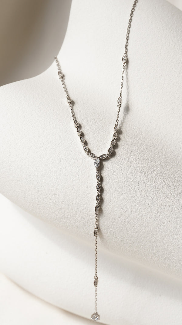 Calluna Necklace White Gold Plated