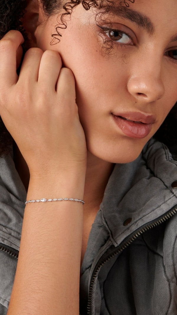 Stackable silver bracelets UK collection for women