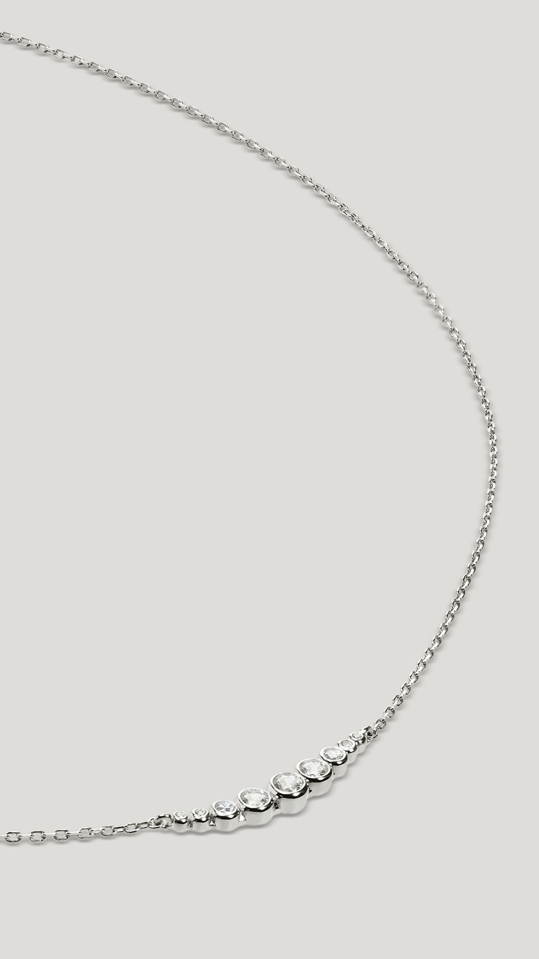 Carissa Necklace White Gold Plated