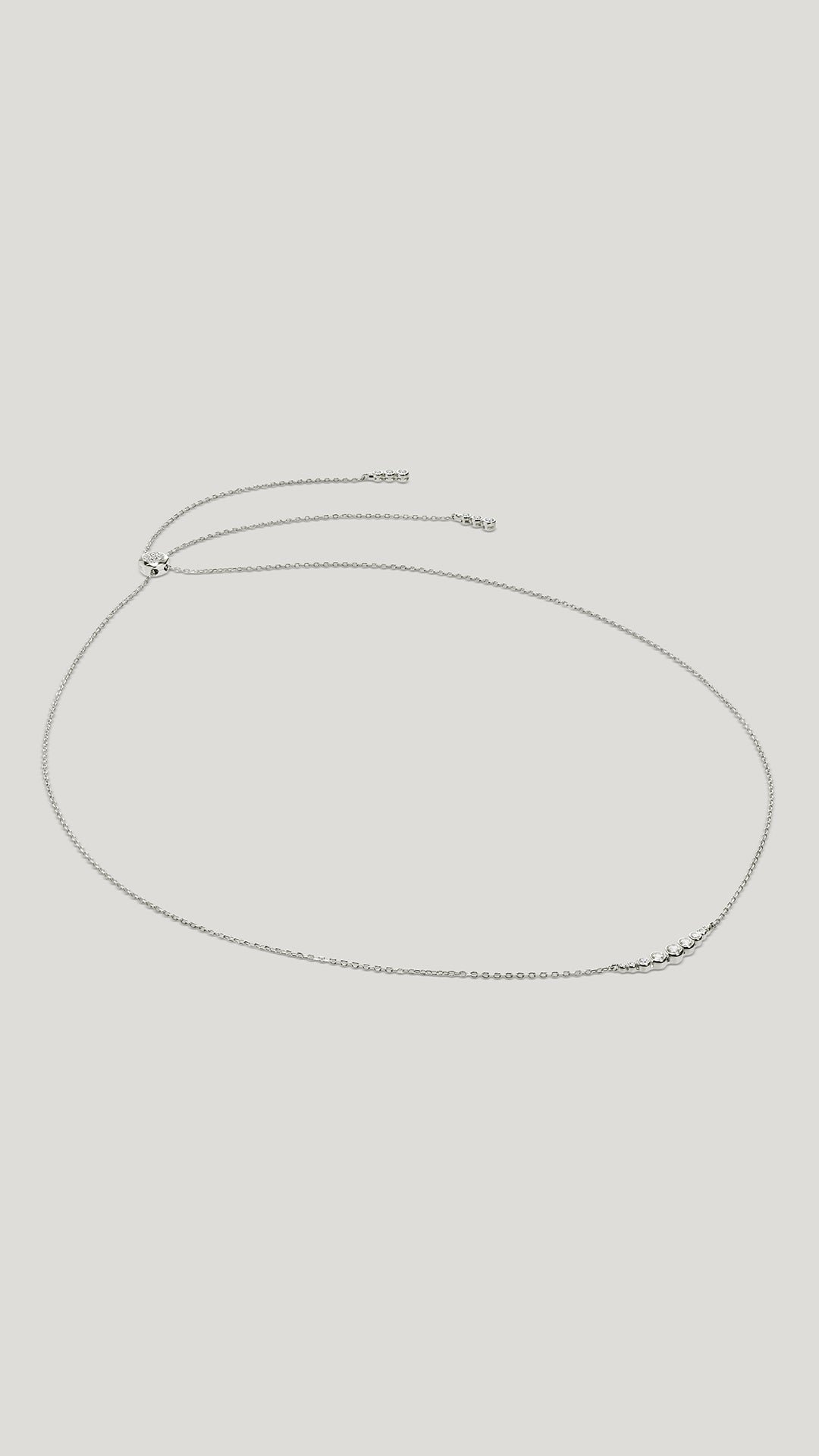 Carissa Necklace White Gold Plated