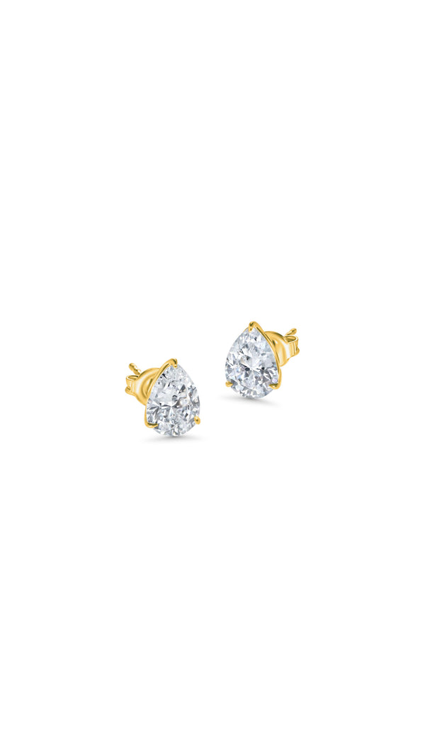 Cecile Stud Earrings 9K Yellow Gold
