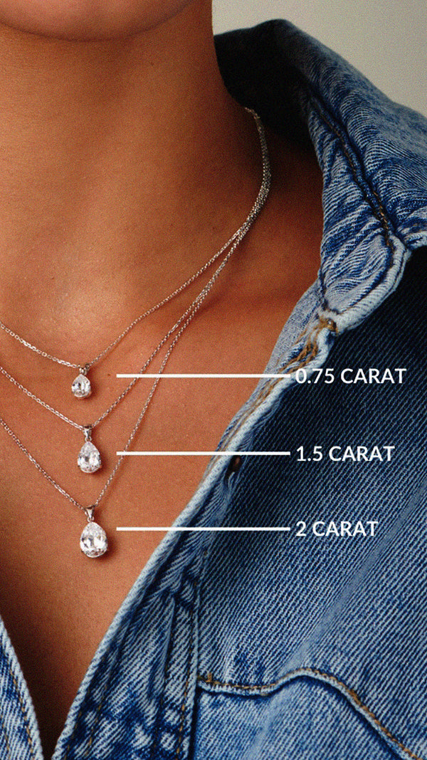 Cecile Pendant 9K White Gold