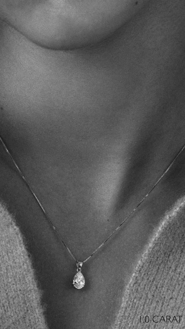 Cecile Pendant 9K White Gold