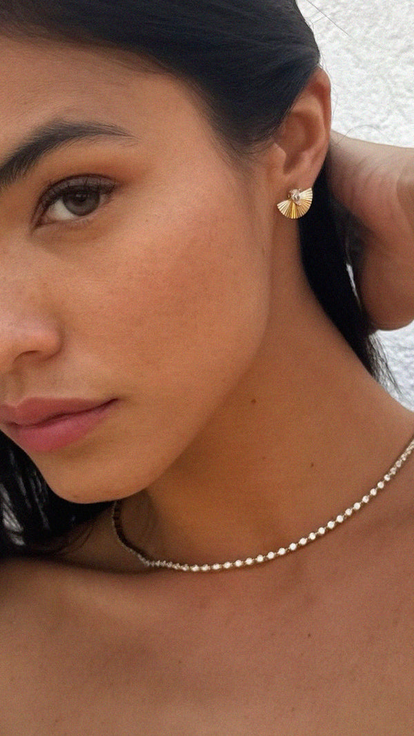 Celene Stud Earrings Gold Vermeil