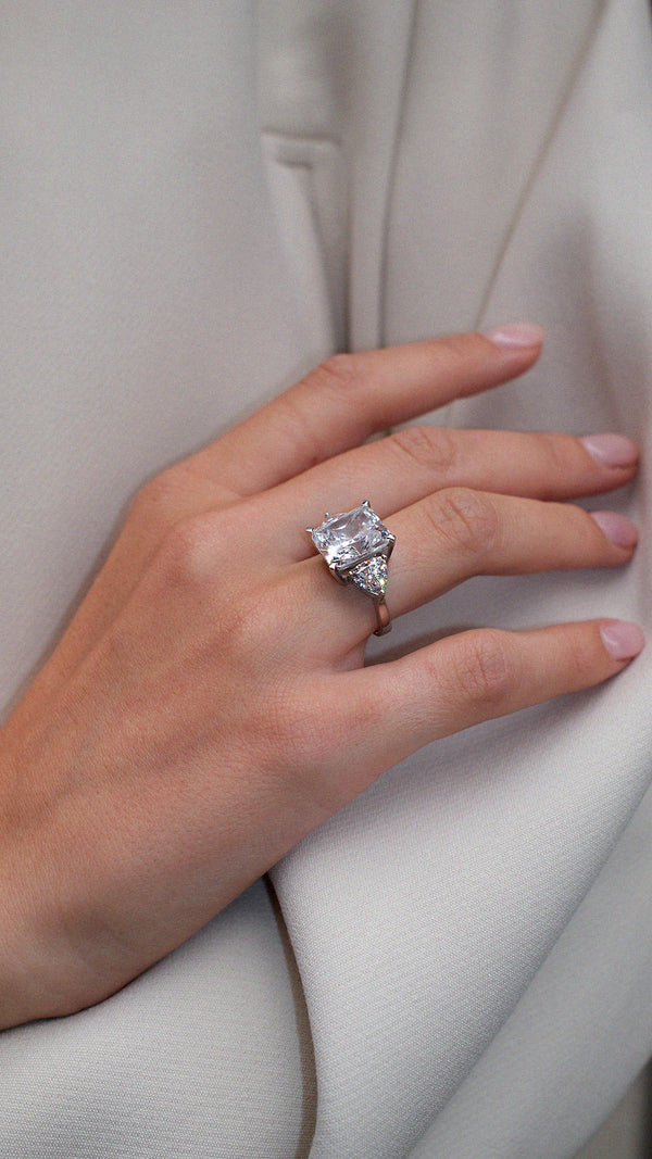 Chamania Radiant Solitaire Ring