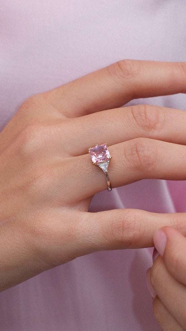 Chester Ring Fancy Pink Sterling Silver