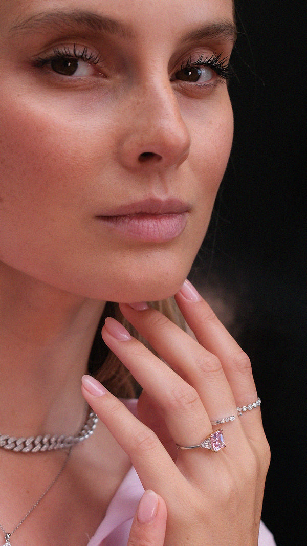 Chester Ring Fancy Pink Sterling Silver