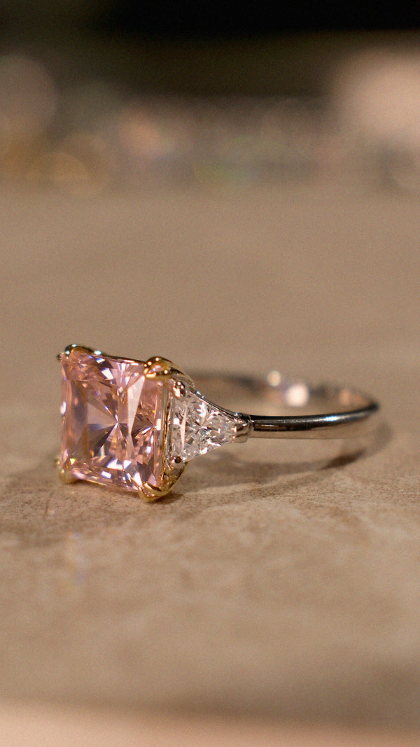 Chester Ring Fancy Pink Sterling Silver