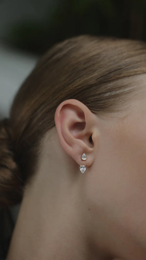 Eileen Ear Jacket White Gold Plated