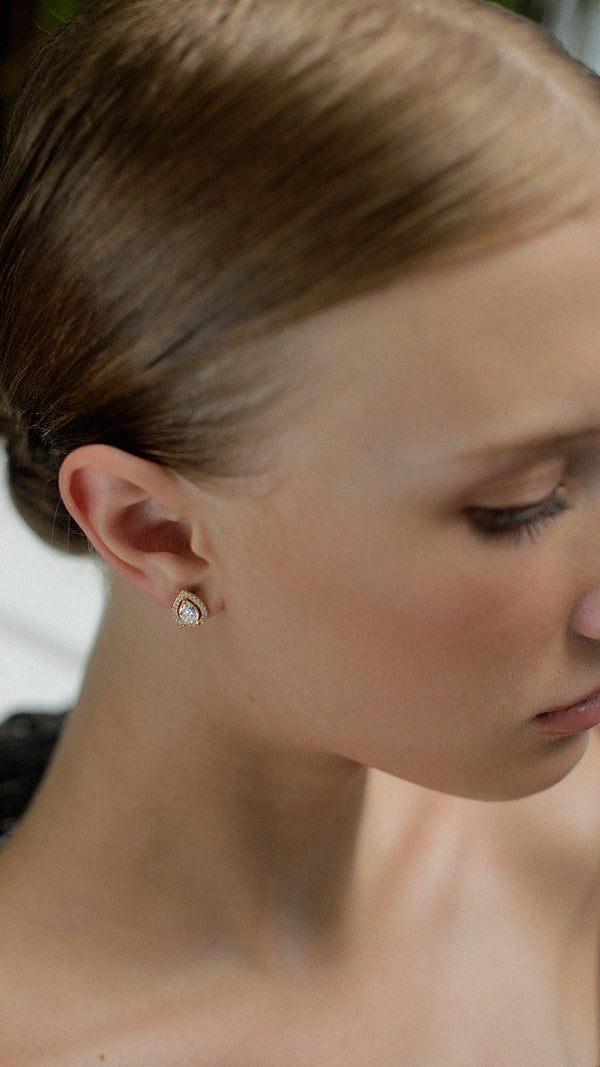 Emile Stud Earrings Gold Vermeil