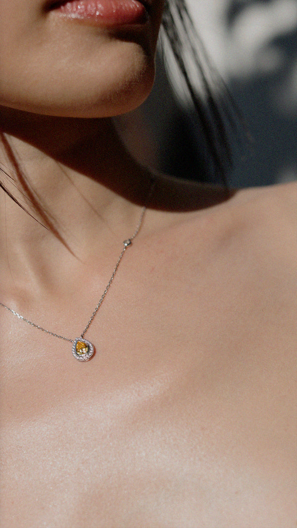 Emile Yellow Necklace Sterling Silver