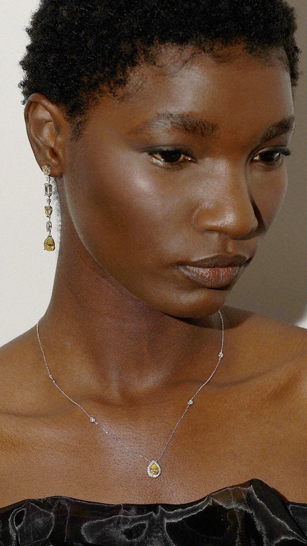 Emile Yellow Necklace Sterling Silver