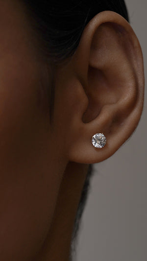 Eternal Stud Earrings 9K White Gold
