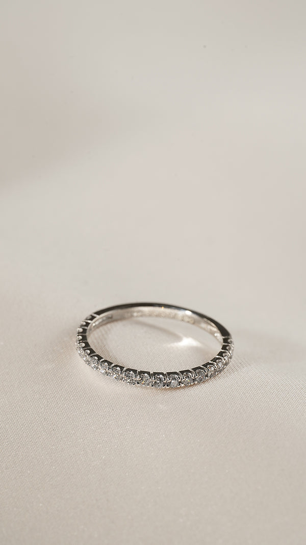 Fallon Half Eternity Ring Sterling Silver