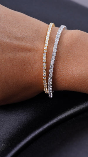 Francine Tennis Bracelet Gold Vermeil