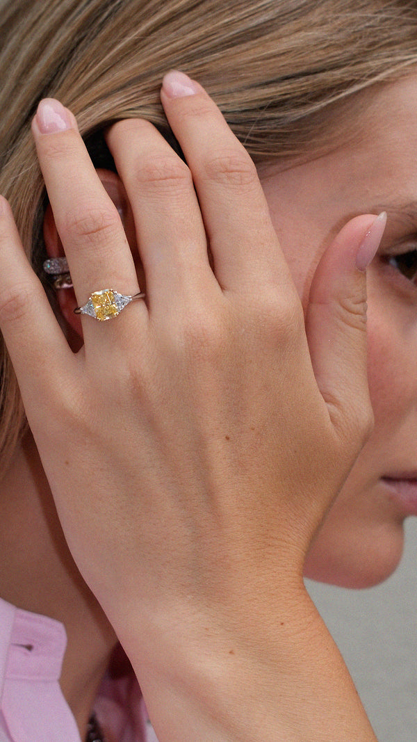 Farrah Ring Light Yellow Sterling Silver
