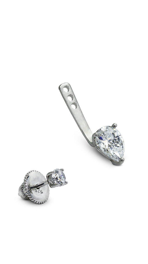 Front Row Ear Jacket Earrings Sterling Silver