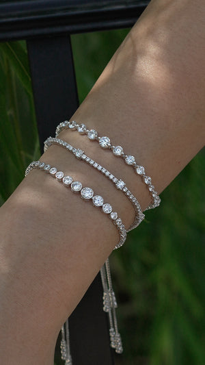 Phoebe Bracelet White Gold Plated