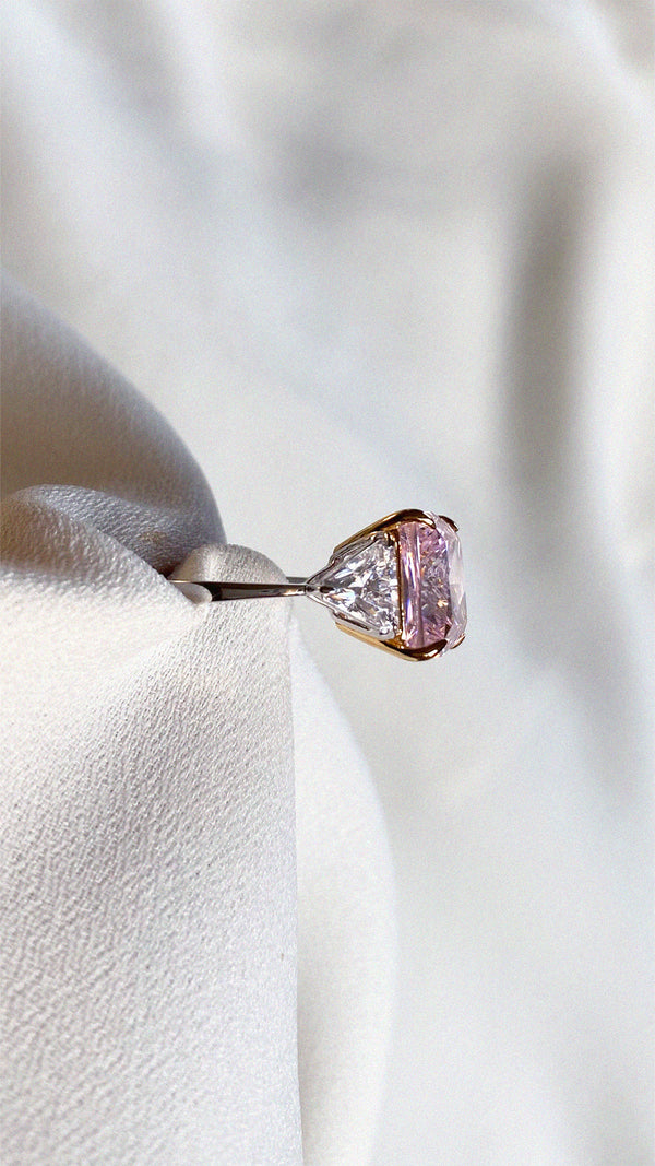 Gemma Pink Ring 9K White Gold