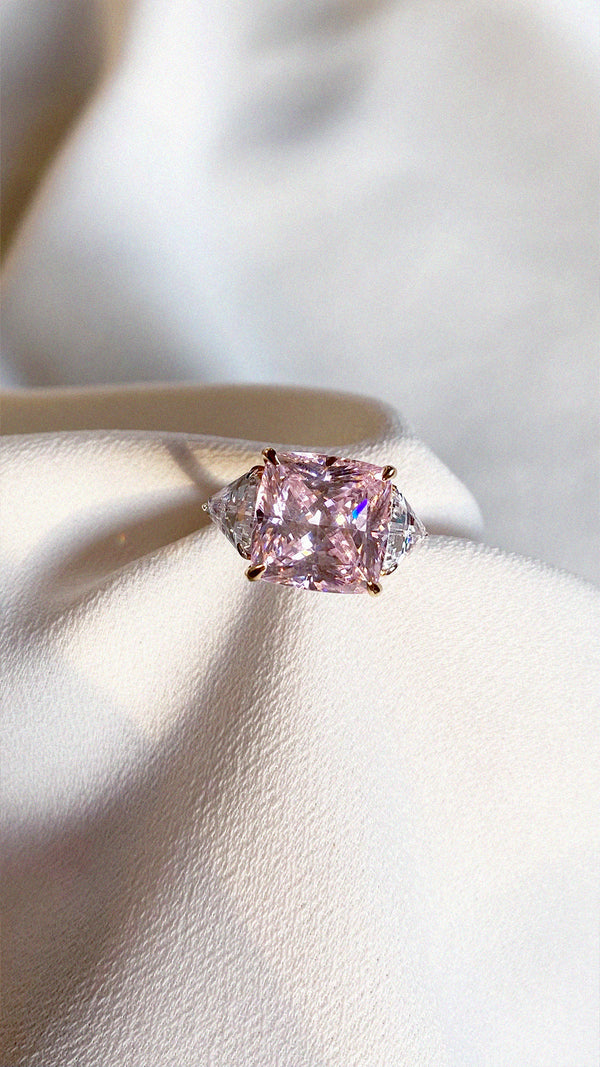 Gemma Pink Ring 9K White Gold