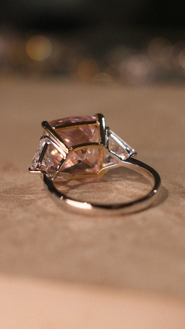 Gemma Pink Ring 9K White Gold