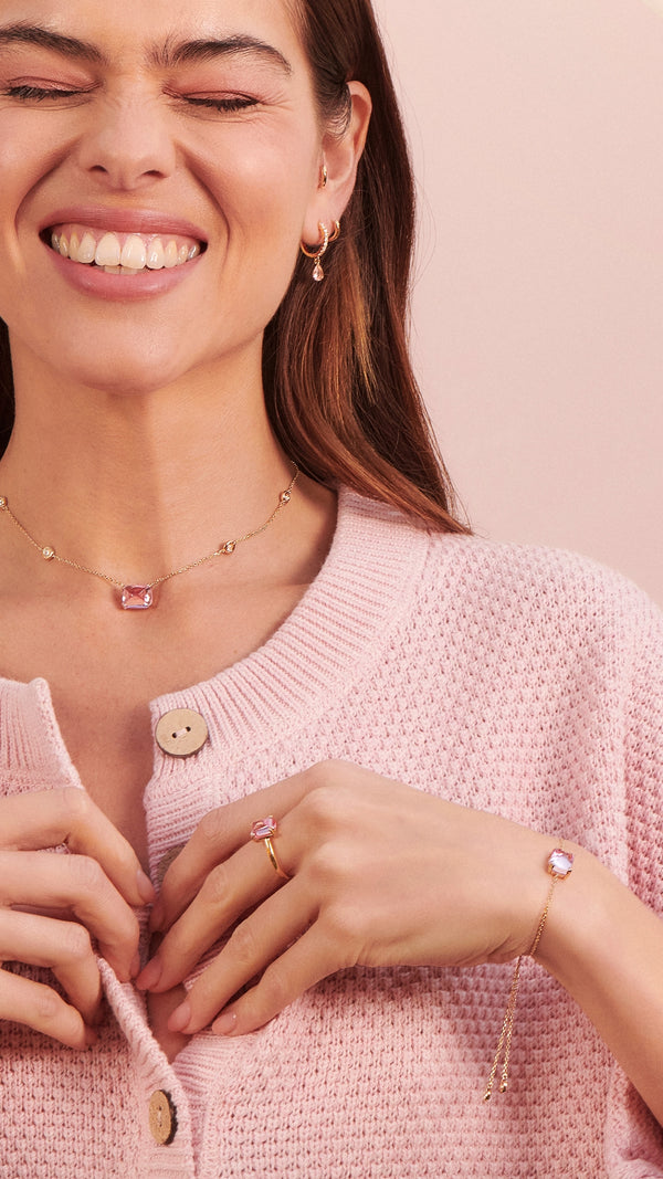 Recycled paparadascha sugarloaf stone jewellery from women from the sugardrop collection