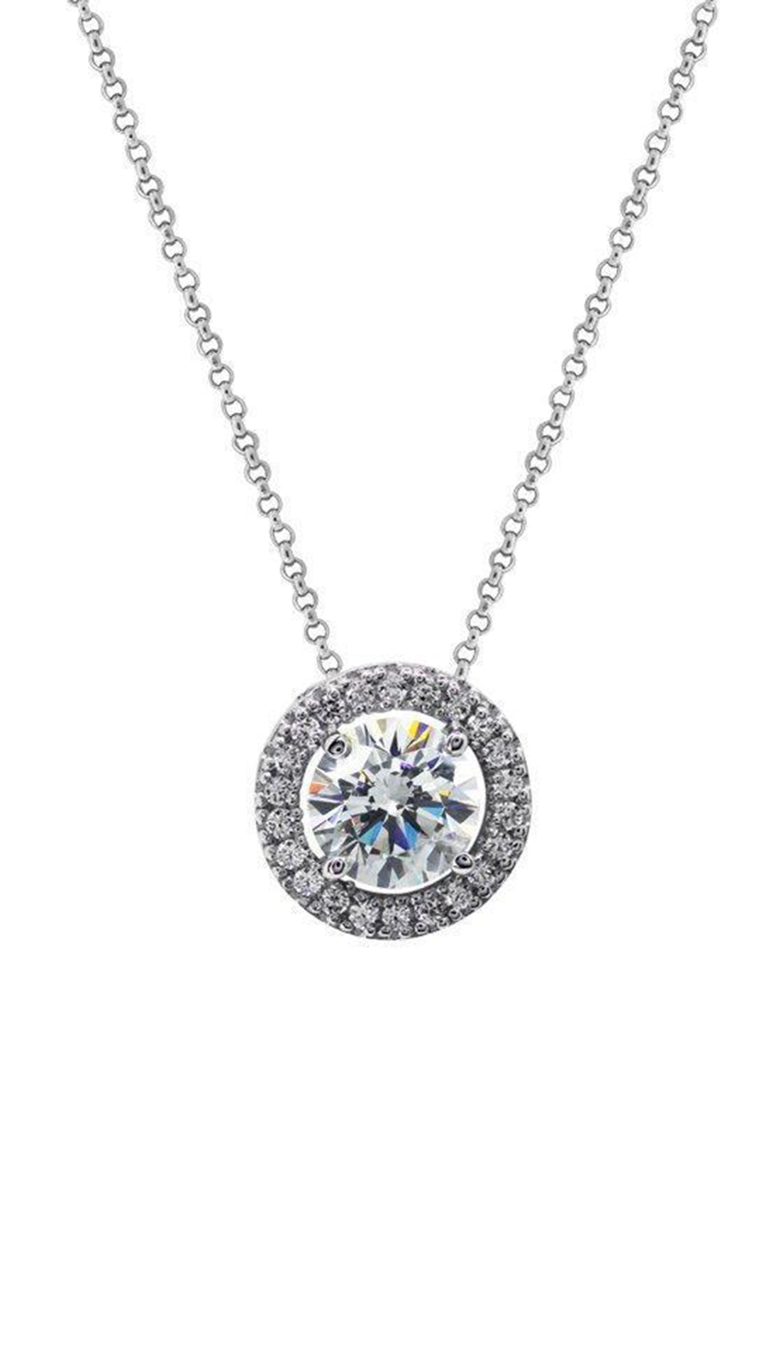 Gwen Necklace White Gold Plated