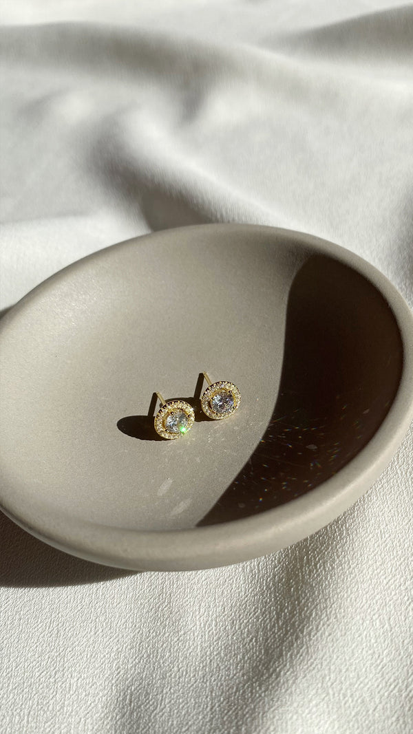 Gwen Stud Earrings Gold Vermeil