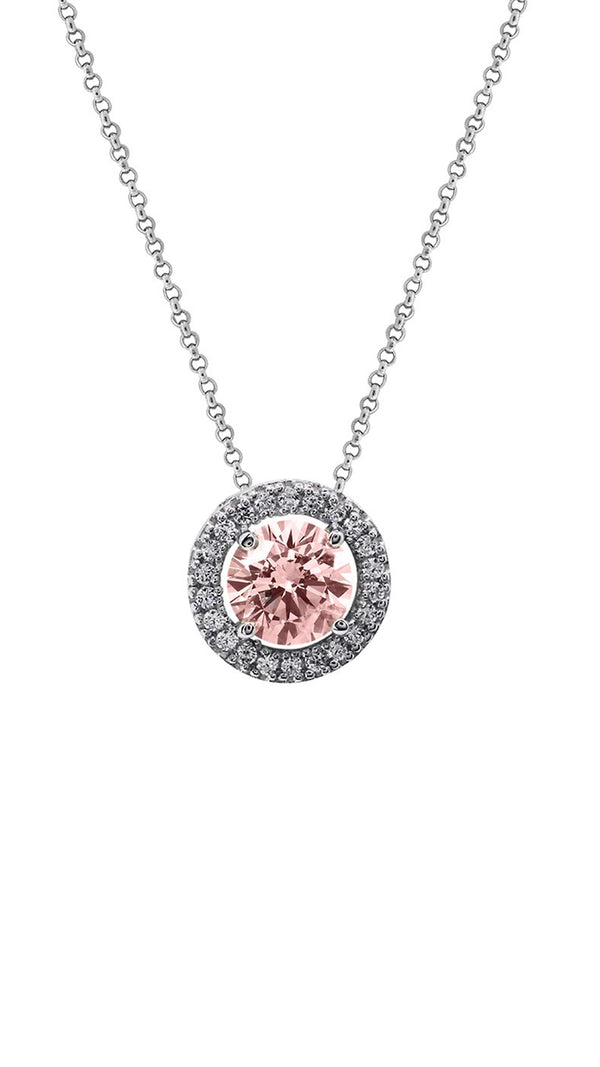 Gwen Pink Necklace Sterling Silver