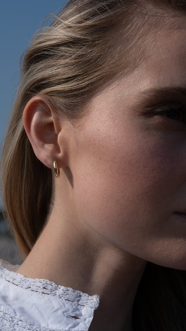 Haley Hoop Earrings Small Gold Vermeil