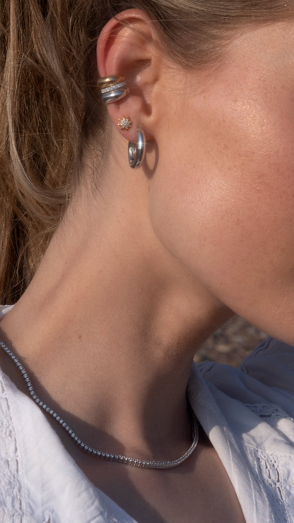 Hera Cuff Earring Nude Sterling Silver