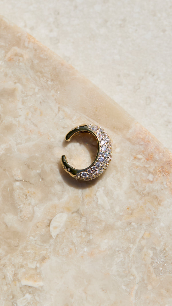 Hera Cuff Earring Pavé Gold Vermeil