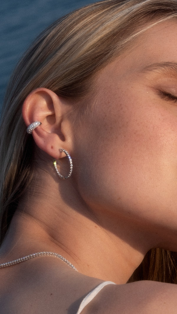 Hera Cuff Earring Pavé Sterling Silver